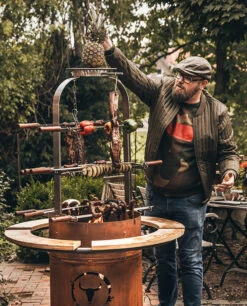 Moesta Bandit FirePlace 57 Cm Durchmesser - Inkl. Asado Grill Aufsatz Und Ablagebretter Bambus -Broil King || Napoleon || Rösle Verkaufsgeschäft Asado Grill Aufsatz Bandit Anwendung